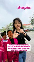 Pelajar termuda di kampus, Ara Aziz jejak kaki ke universiti pada usia 15 tahun. Gapai cita-cita pakar bedah otak