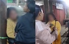Wanita curi sayur diikat pada tiang elektrik