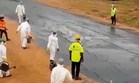 Jalan tanah merah dicat hitam menjelang lawatan ahli politik