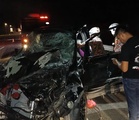 Suami isteri cedera, Toyota Estima rempuh kumpulan gajah di LPT2