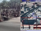 Lori terbalik, sesak enam kilometer di Nilai-Seremban