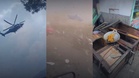 Helikopter polis terbang rendah, pasar hampir musnah