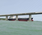 Kapal hanyut, Jambatan Sungai Johor selamat diguna