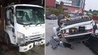 Land Rover terbalik, melambung dilanggar lori