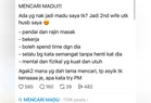 ‘Ada yang nak jadi madu saya tak?’