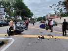 Anggota polis trafik patah tangan, kaki dirempuh lelaki lari SJR