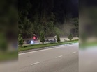 Mat rempit berlanggar sesama sendiri ketika berlumba