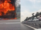 Treler terbakar, trafik sesak 5km dari R&R Seremban