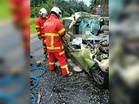 Warga emas maut kereta terlibat nahas dengan lori