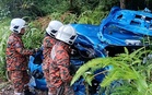 Married couple killed as Myvi skids into oncoming traffic in heavy rain during Mersing three‑vehicle crash