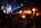 World Cup shuttle bus set alight, teen shot as chaotic celebrations erupt in Manhattan after Knicks win in NBA Finals