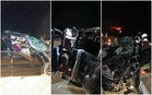 Driver and wife injured after MPV hits herd of wild elephants on LPT2 near Chukai