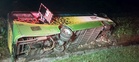 Twenty‑three injured after tour bus crashes at Kanowit roundabout along Pan Borneo Highway