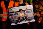 Thousands march in Madrid for pensioner who became face of Spain’s housing crisis