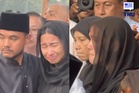 Ally Ditenangkan Suami Ketika Pengebumian Tun Dr Siti Hasmah