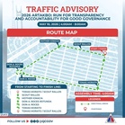 Quezon City roads closed Sunday for running event