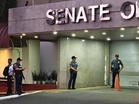 Senate locked down anew