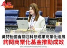 黃詩怡國會關注科研成果商業化進展詢問商業化基金推動成效