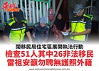 閩移民局住宅區展開執法行動檢查51人其中26非法移民雷祖安籲勿聘無護照外籍