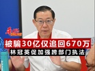 被詐騙30亿仅追回670万 林冠英促加强跨部门执法
