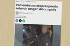 JPJ serah kepada PDRM siasat pemandu bas pandu sebelah tangan
