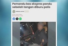 Tular video memandu secara bahaya, pemandu bas ekspres ditahan polis