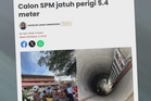Calon SPM jatuh perigi stabil, sedang dirawat