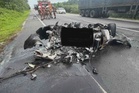 Pasangan kekasih warga Singapura rentung, Ferrari dinaiki terbabas, terbakar