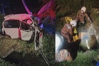 Myvi terbabas, pemandu maut tercampak dalam parit