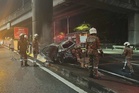 Dua rakan sekerja maut kereta terbabas, terbakar