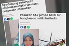 Pasukan SAR bermalam di puncak, operasi jejak Jaslinda dipergiat