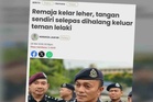 Remaja kelar leher, tangan: Teman lelaki disyaki bekal vape ‘mushroom’ ditahan