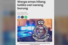 Warga emas hilang ketika cari sarang burung di Gua Tepadung ditemui - Bomba