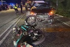 Penunggang motosikal maut tercampak atas kereta