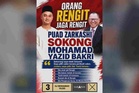 Puad Zarkashi umum sokong calon PH di DUN Rengit
