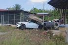 Pecut lari sekatan jalan raya, BMW terbabas rempuh tangki air