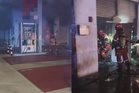 Kedai stesen minyak terbakar