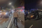 Pacuan empat roda hilang kawalan rempuh 9 kenderaan berhenti di lampu isyarat