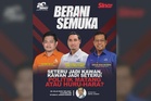 Tiga pemimpin beradu hujah