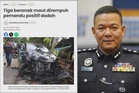 Tiga beranak maut: Pemandu Perodua Aruz direman 4 hari