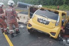 Tiga beranak maut, Myvi bertembung lori tangki
