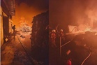 Kilang kitar semula musnah terbakar