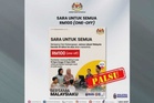 MOF nafi beri SARA RM100 sempena Hari Kebangsaan