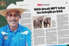PERKAM gesa Perhilitan tampil jelaskan nasib tiga gajah di Osaka