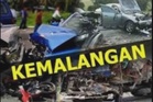 Suami isteri maut, motosikal hilang kawalan langgar serpihan tayar