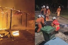 Isteri, anak rentung dalam bilik, suami ditemui maut dalam longkang