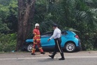 Dua maut Axia terbabas rempuh pokok