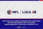 KL City didenda RM50,000, NSFC menang percuma 3-0