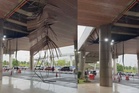 Struktur siling LTAB Kuching rosak akibat hujan lebat, angin kencang