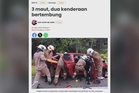 Identiti tiga mangsa maut kemalangan di Kota Tinggi dikenal pasti